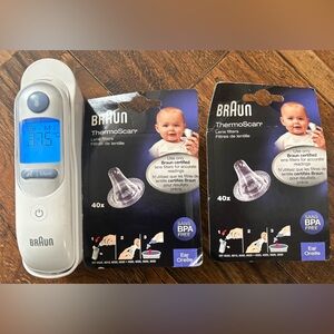 Braun Exactemp baby Thermometer and 40 Filters